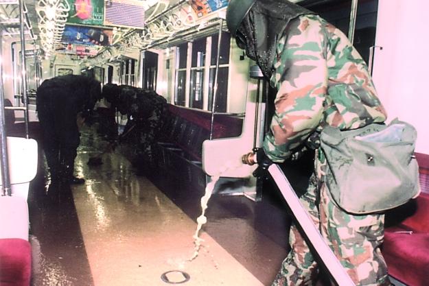 In Japan, the Aum Shinrikyo cult released the chemical agent sarin in a terrorist attack on the Tokyo subway. About five thousand people became sick and a dozen were killed. 