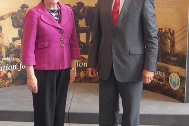 Rose Gottemoeller, United States Acting Under Secretary of State for Arms Control and International Security and OPCW Director-General Ahmet Üzümcü