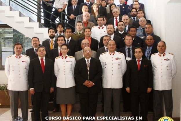 Participants at a basic course for specialists on responding to chemical warfare agents and toxic industrial chemicals (TICs), which was jointly organized with the OPCW and the National Authority of Chile.