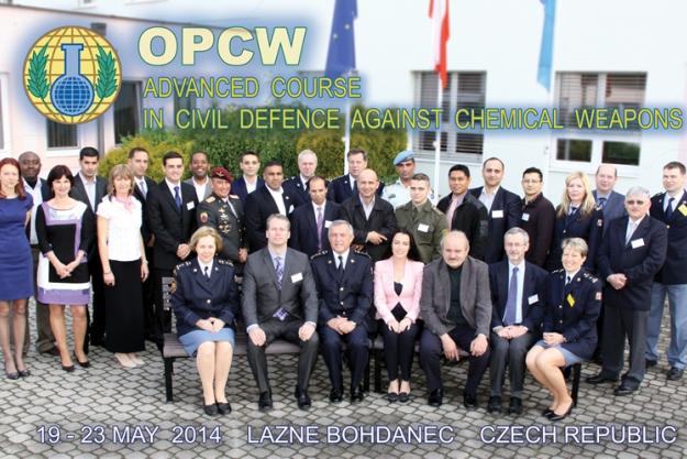Participants at the Advanced Course in Civil Defence Against Chemical Weapons.