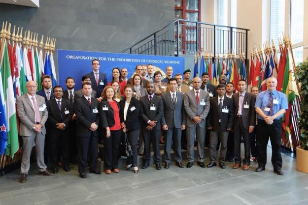 Participants at the International Training for National Authorities in Receiving CWC Inspections, which was held in The Hague from 9 to 12 September 2014.