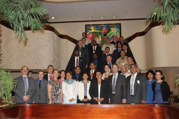 Participants at a Regional Table Top Exercise in Chemical Emergency Response, which was held in Costa Rica from 4 - 7 November 2014