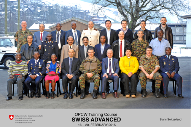 Participants at the Fourth Swiss Advanced Course in Protection against Chemical Weapons.