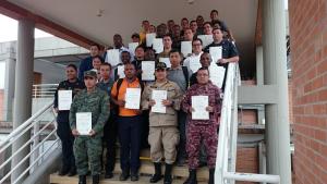 Participants at the Third Regional Assistance and Protection Full Training Cycle for GRULAC States Parties, which was held in Colombia from 4 to 8 April 2016.
