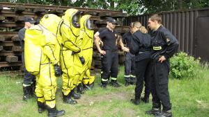 Participants at the first responders training, Częstochowa, Poland. Photo: Centralna Szkoła PSP w Częstochowie.