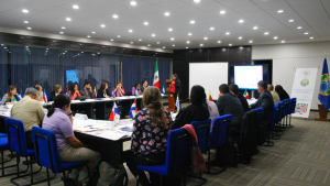 Chemistry professionals at a seminar on chemical safety and security management for chemical industry in Mexico