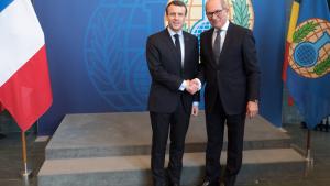 The President of the French Republic, H.E. Mr Emmanuel Macron, met with the Director-General of the OPCW, Ambassador Ahmet Üzümcü