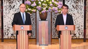 OPCW Director-General, H.E. Mr Fernando Arias, and Japan's Minister of Foreign Affairs, Taro Kono