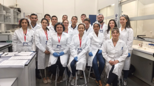 Analytical chemists from Latin America and the Caribbean during a analytical chemistry course in Madrid, Spain