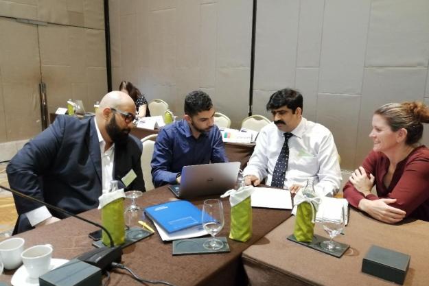 Participants at an integrated chemicals management during a training held in Bangkok