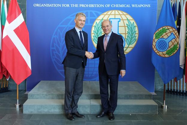 State Secretary for Foreign Policy of the Kingdom of Denmark, Mr Jonas Bering Liisberg, meeting with the OPCW Director-General, Ambassador Ahmet Üzümcü.