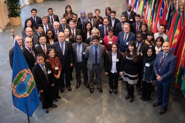 Participants at the Forum on the Peaceful Uses of Chemistry, held at the OPCW Headquarters
