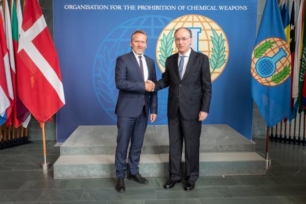 OPCW Director-General, Ambassador Fernando Arias, meeting the Minister of Foreign Affairs of the Kingdom of Denmark, H.E. Mr Anders Samuelsen