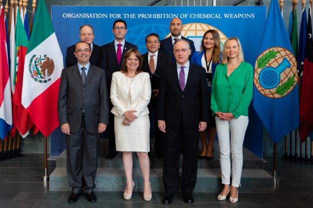 The Director-General of the Organisation for the Prohibition of Chemical Weapons (OPCW), H.E. Mr Fernando Arias, and the Undersecretary for Multilateral Affairs and Human Rights of the Mexican Ministry of Foreign Affairs, H.E. Ms Martha Delgado Peralta, met today at OPCW headquarters in The Hague. 