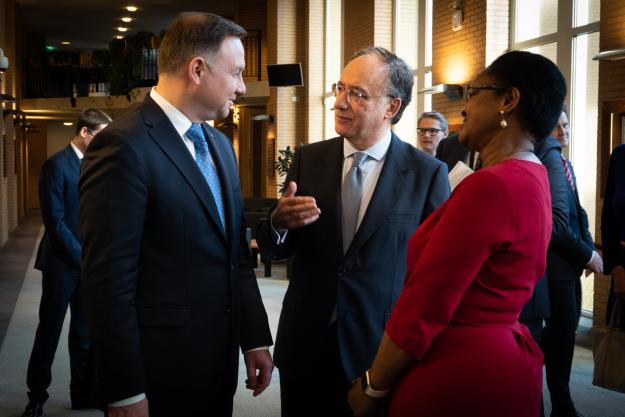 OPCW Director-General, H.E. Mr Fernando Arias, and the President of Poland, Mr Andrzej Duda, meeting at the OPCW Headquarters in The Hague