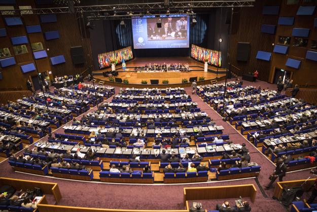 Delegates at the Twenty-Fourth Conference of States Parties to the Chemical Weapons Convention
