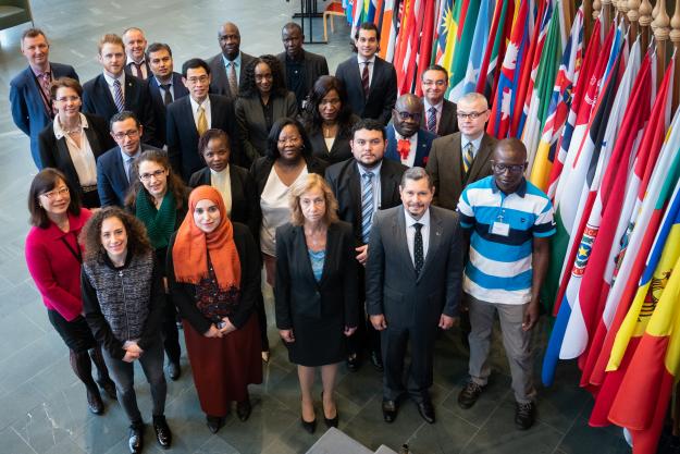 Representatives of National Authorities during a Mentorship/Partnership Programme workshop held at OPCW Headquarters