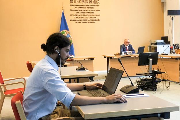 Participant during a regional general training course held online