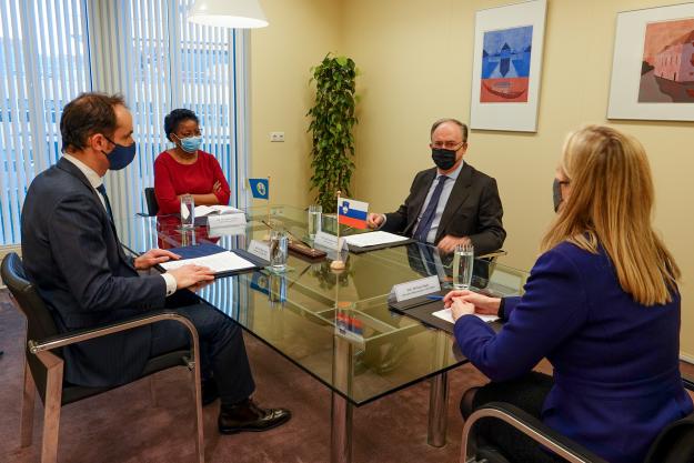 H.E. Dr Anže Logar, Minister of Foreign Affairs of the Republic of Slovenia and H.E. Mr Fernando Arias, Director-General of the OPCW