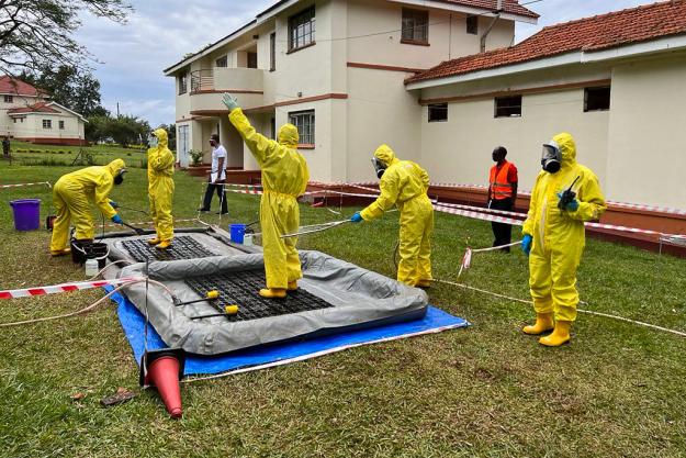 Instructors from East Africa enhance their chemical emergency response skills