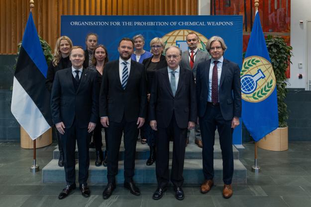 Minister of Foreign Affairs of Estonia and OPCW Director-General and their delegations