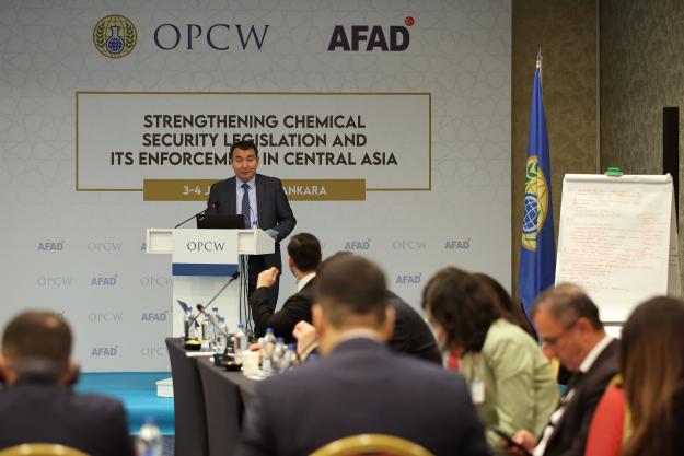 Presenter at OPCW workshop on chemical security legislation and enforcement capabilities in Central Asia, June 2025