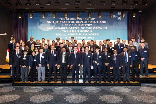 Participants at OPCW's Sixth Workshop on Peaceful Development and Use of Chemistry in Seoul, Republic of Korea