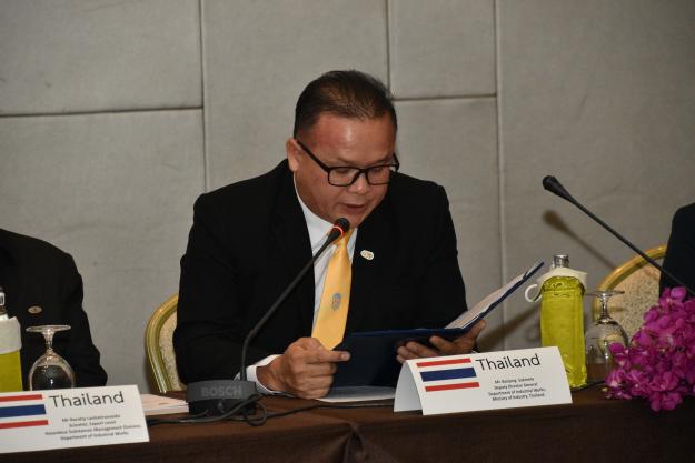 Participants at an integrated chemicals management during a training held in Bangkok