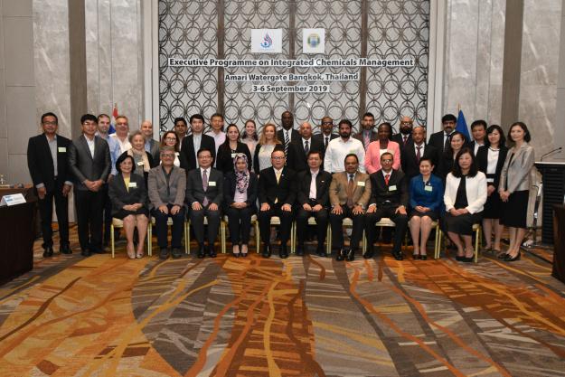 Participants at an integrated chemicals management during a training held in Bangkok
