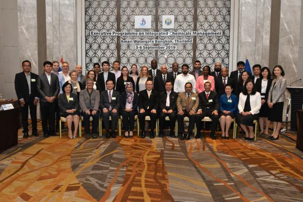 Participants at an integrated chemicals management during a training held in Bangkok