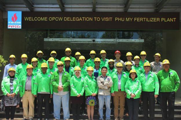 Participants at a workshop on needs assessment and best practices on chemical safety and security management in Ho Chi Minh City, Vietnam