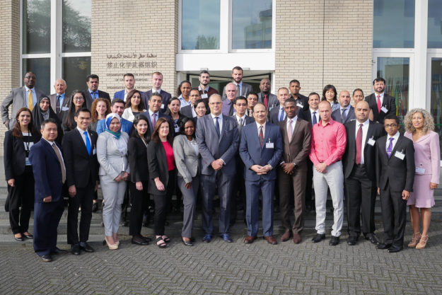 Representatives of OPCW Member States during an advanced training course in The Hague.