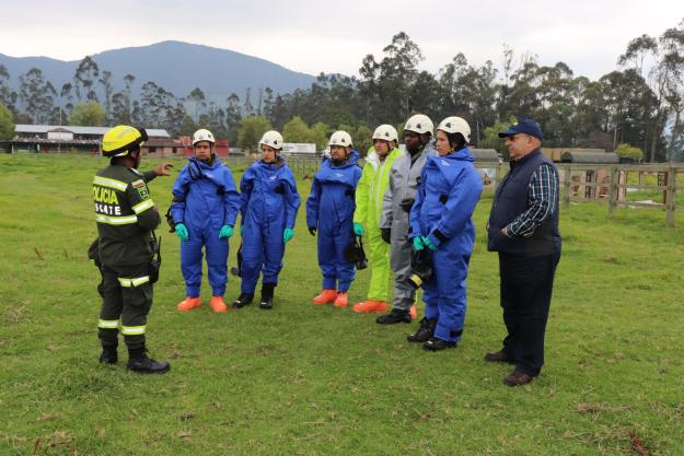 First responders at the First Regional Training Course in sampling and analysis in contaminated environments run by OPCW in Bogota, Colombia 