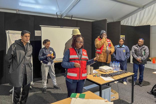 Participants engage in hands-on training during a pilot capacity-building Training of Trainers programme held at the OPCW Centre for Chemistry and Technology in the Netherlands