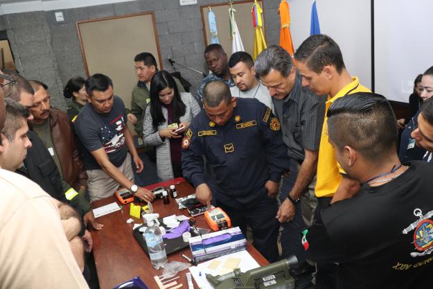 First responders at the First Regional Training Course in sampling and analysis in contaminated environments run by OPCW in Bogota, Colombia 