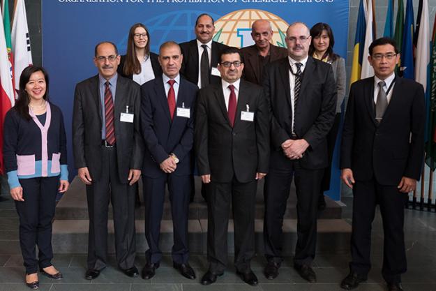 Iraqi officials at a National Legal Workshop held at the OPCW Headquarters