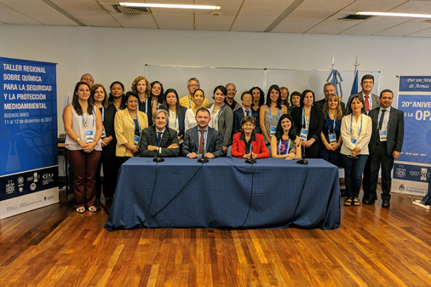 Member States from Latin America and the Caribbean (GRULAC) at a workshop on Chemistry for Safety, Security and Environmental Protection in Buenos Aires