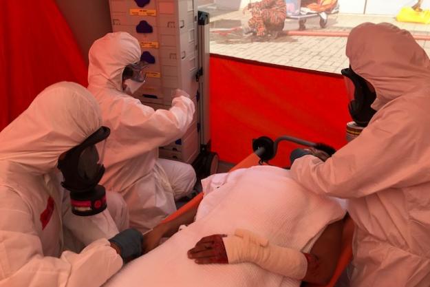 Participants at a Chemical Incident Preparedness for Hospitals (HOSPREP) training workshop held in Putrajaya, Malaysia 