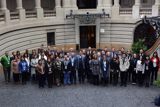 Chemistry professionals at a training on safety and security in chemical laboratories in Buenos Aires, Argentina