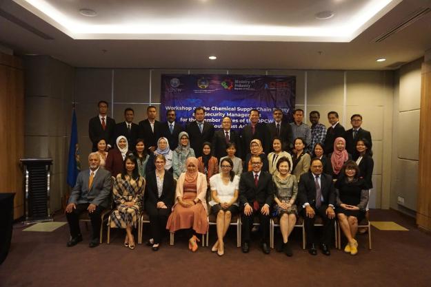 Participants a workshop on Chemical Supply Chain Safety and Security Management held in Bogor