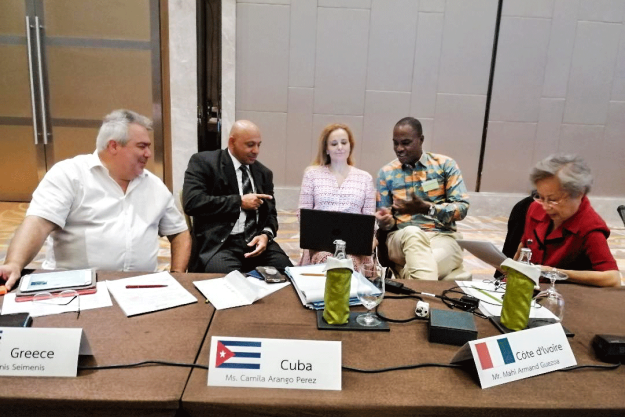 Participants at an integrated chemicals management during a training held in Bangkok