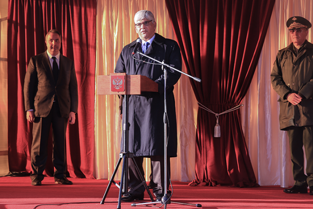 OPCW Deputy Director-General Hamid Ali Rao speaking at a ceremony on the completion of operations at the Kizner Chemical Weapons Destruction Facility in the Udmurt Republic. This also marks the completion of the full destruction of the 39,967 metric tons of chemical weapons that had been possessed by the Russian Federation.