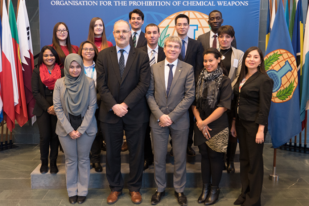 Participants at a OPCW capacity-building initiative for analytical chemists who work with customs services