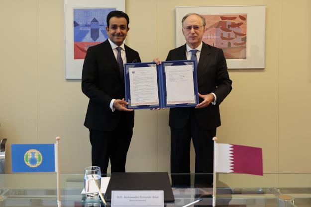 Signing ceremony to formalise Qatar's financial contribution to the annual meeting of National Authorities