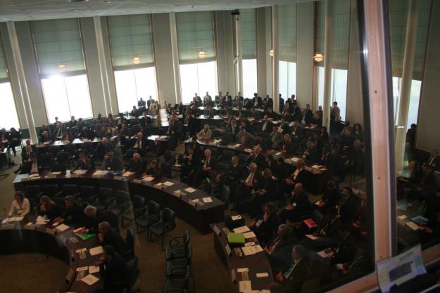 General view of participants in the Open Forum, held in The Hague on 9 April 2008 