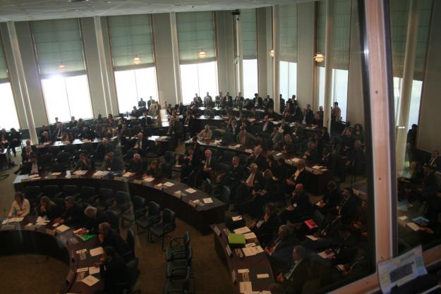 General view of participants in the Open Forum, held in The Hague on 9 April 2008