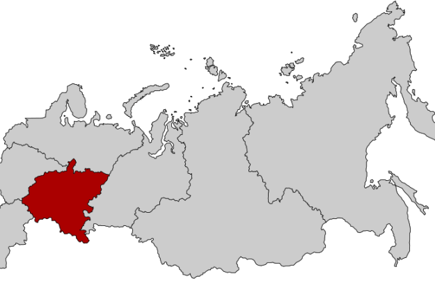 Map of Russia - Volga Federal District 