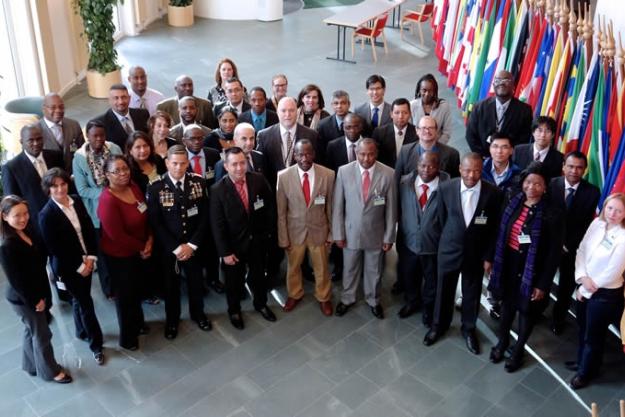 Attendees at the meeting of National Authorities held at OPCW Headquarters in The Hague in September 2013.