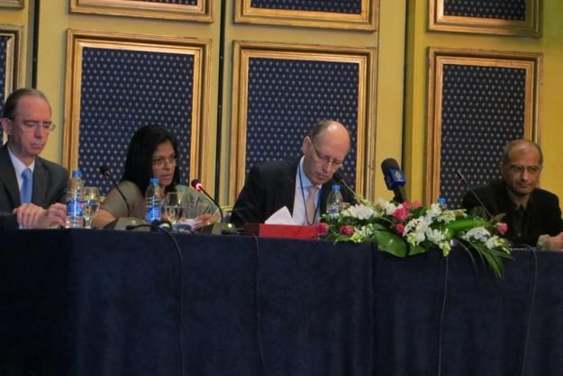 OPCW Deputy Director-General, Mrs. Grace Asirwatham (second from left), speaks at the Amman Security Colloquium on the “Weapons of Mass Destruction Free Zone in the Middle East – Impact on Global Non-Proliferation Efforts” in Amman, Jordan, on 13 – 14 November.