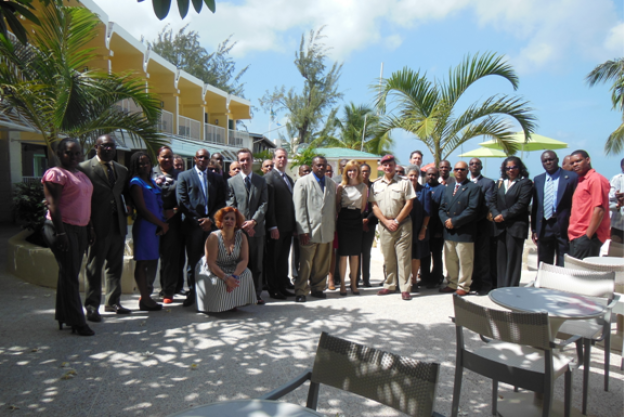 Participants at the 1st Meeting of National Emergency Coordinators, which was held in Barbados on 1 and 2 April 2014.